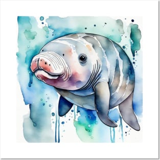 Cute manatee gift ideas,manatee kids tee,manatee tote bag and more Posters and Art